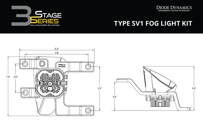 Picture of Diode Dynamics SS3 Sport Type SV1 Kit ABL - Yellow SAE Fog