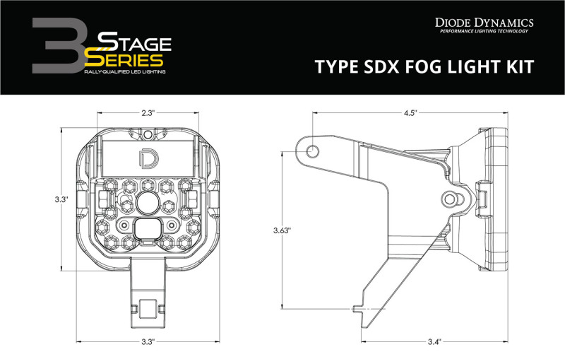 Picture of Diode Dynamics SS3 Sport Type SDX Kit ABL - White SAE Fog