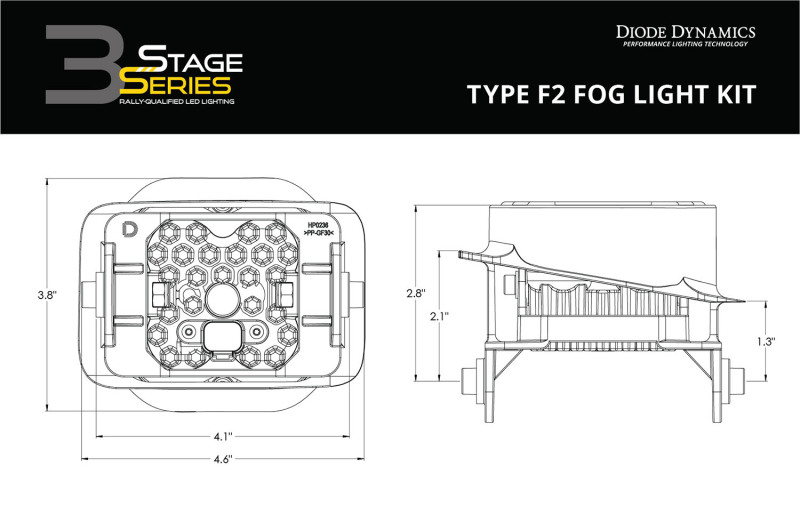 Picture of Diode Dynamics SS3 Max Type F2 Kit ABL - White SAE Fog