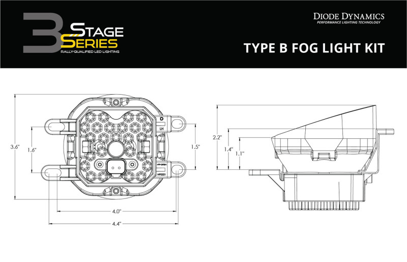 Picture of Diode Dynamics SS3 Pro Type B Kit ABL - Yellow SAE Fog