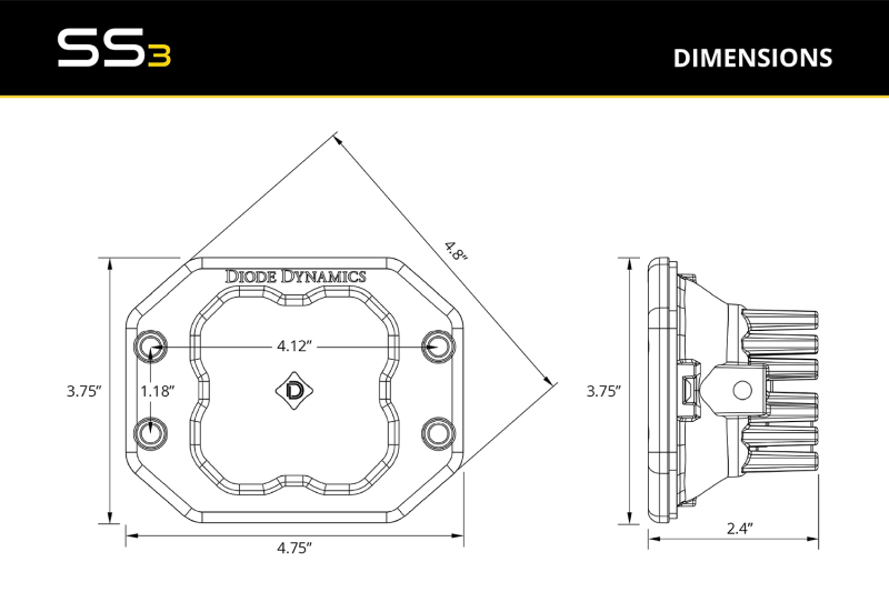Picture of Diode Dynamics SS3 Pro ABL - White Combo Flush (Pair)
