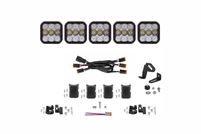 Picture of Diode Dynamics SS5 Sport Universal CrossLink 5-Pod Lightbar - White Combo