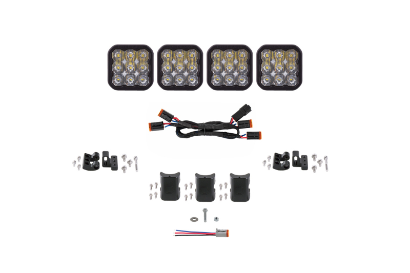 Picture of Diode Dynamics SS5 Sport Universal CrossLink 4-Pod Lightbar - White Driving