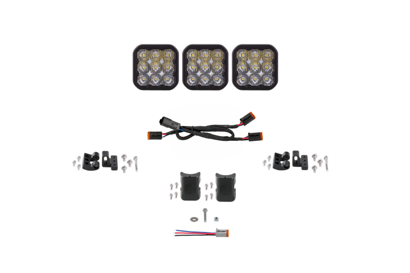 Picture of Diode Dynamics SS5 Sport Universal CrossLink 3-Pod Lightbar - White Driving