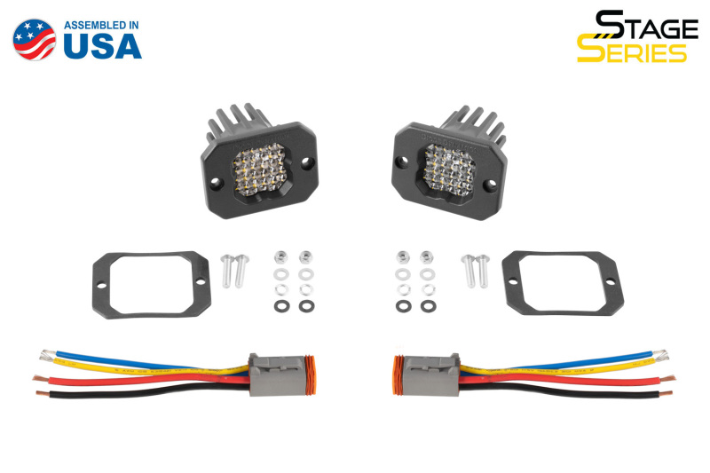 Picture of Diode Dynamics Stage Series C1R - White Flood Flush Mount LED Pod (Pair)