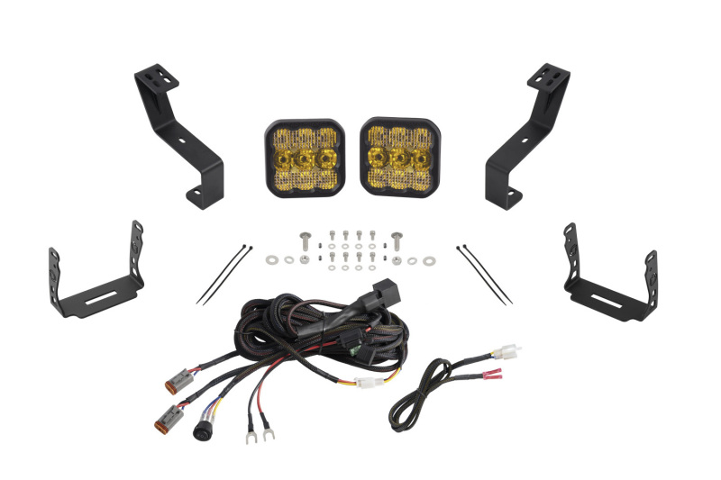 Picture of Diode Dynamics SS5 Bumper LED Pod Light Kit for 2019-Present Ram - Yellow Pro Combo
