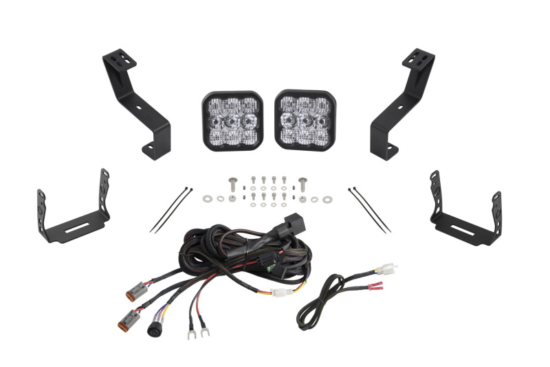 Picture of Diode Dynamics SS5 Bumper LED Pod Light Kit for 2019-Present Ram Sport - White Combo
