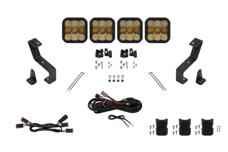 Picture of Diode Dynamics SS5 Grille CrossLink Lightbar Kit for 2019-Present Ram - Yellow Pro Combo