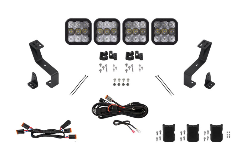 Picture of Diode Dynamics SS5 Grille CrossLink Lightbar Kit for 2019-Present Ram Sport - White Combo