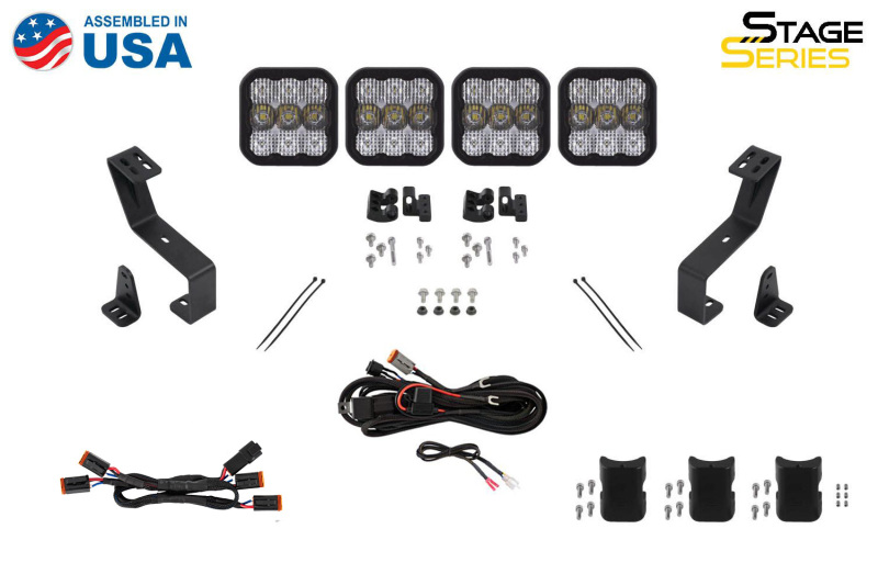 Picture of Diode Dynamics SS5 Grille CrossLink Lightbar Kit for 2019-Present Ram - Yellow Pro Combo