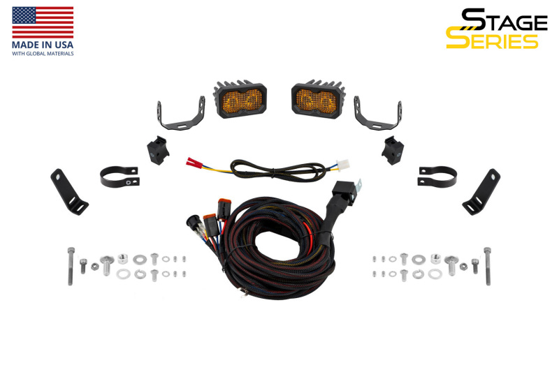 Picture of Diode Dynamics Stage Series 1 3/4 In Roll Bar Chase Light Kit SSC2 Pro - Yellow (Pair)
