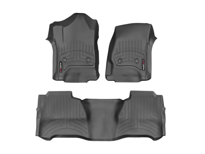 Picture of WeatherTech 2019+ Chevy Silverado 1500 Crew Cab Front and Rear FloorLiner - Black