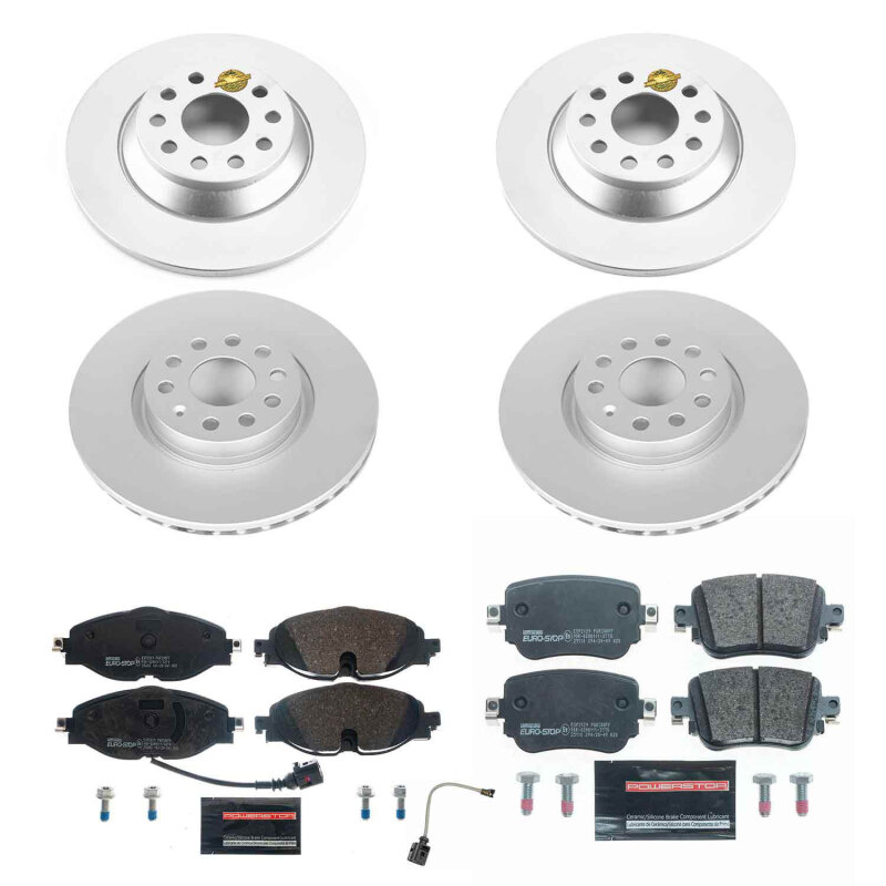 Picture of Power Stop 17-18 Volkswagen Golf Front & Rear Euro-Stop Brake Kit