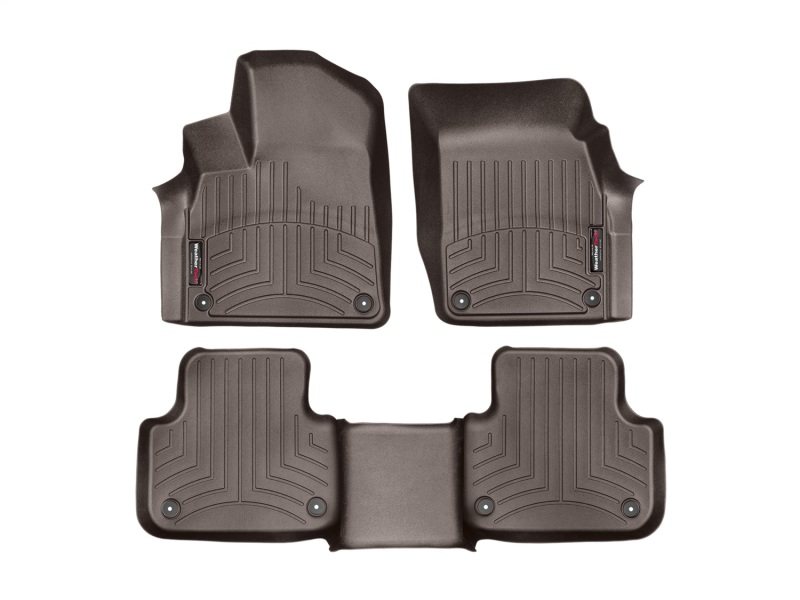 Picture of WeatherTech 2017+ Audi Q7 Front & Rear FloorLiner - Cocoa