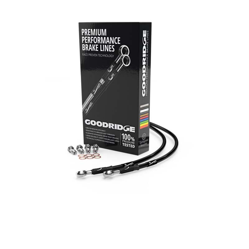 Picture of Goodridge 09-13 Harley-Davidson FLH/FLT (Excl FLTR) (w/ABS) Black Front Brake Line w/Clear Fitting