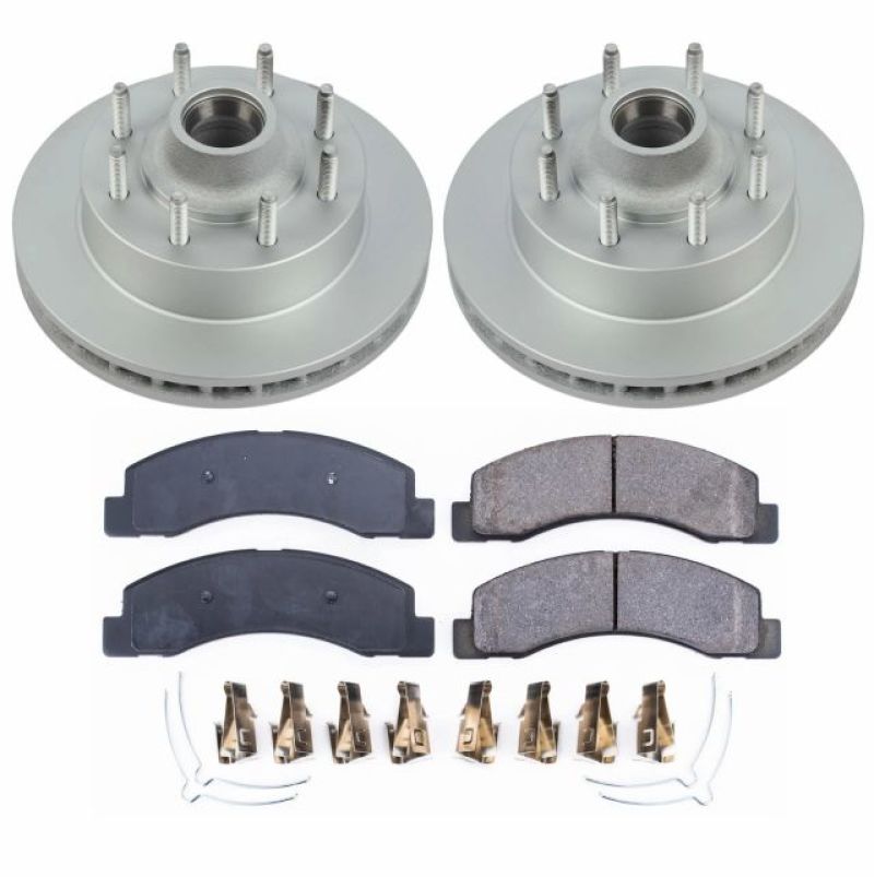 Picture of Power Stop 99-02 Ford F-350 Super Duty Front Z17 Coated Brake Kit