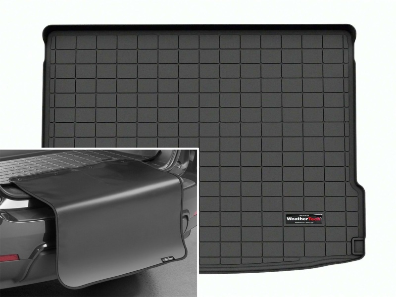 Picture of WeatherTech 2024 Hyundai Kona Cargo Liner W/Bumper Protector Black (w/Cargo Floor in Upper Pos.)