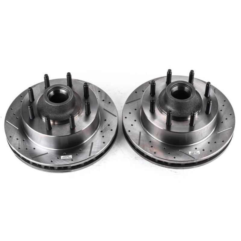 Picture of Power Stop 03-04 Ford F-350 Super Duty Front Drilled & Slotted Rotor - Pair