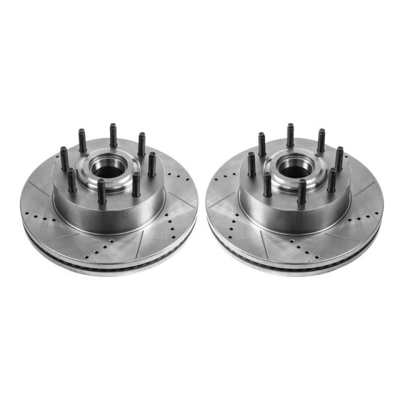 Picture of Power Stop 13-22 Ford F-350 Super Duty Front Drilled & Slotted Rotor - Pair