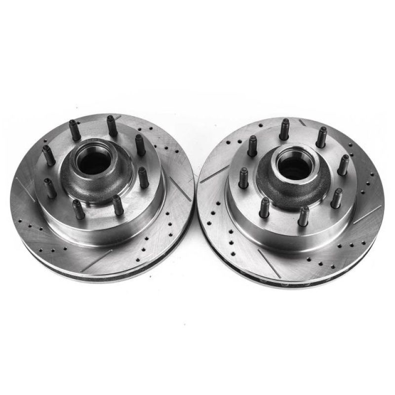 Picture of Power Stop 99-02 Ford F-350 Super Duty Front Drilled & Slotted Rotor - Pair