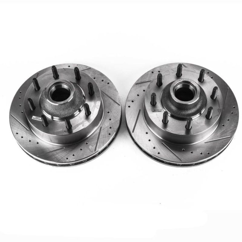 Picture of Power Stop 99-01 Ford F-350 Super Duty Front Drilled & Slotted Rotor - Pair
