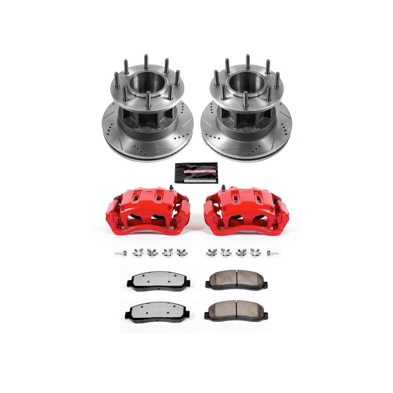 Picture of Power Stop 05-07 Ford F-350 Super Duty Front Z36 Truck & Tow Kit w/Cals