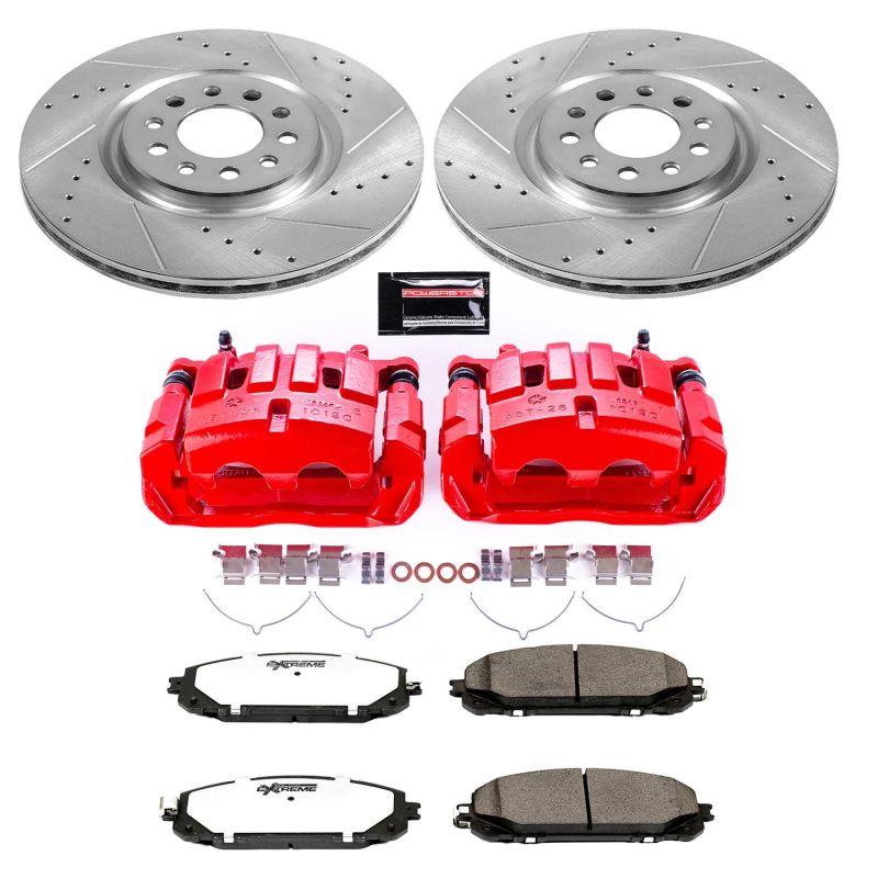 Picture of Power Stop 14-16 Jeep Cherokee Front Z36 Truck & Tow Kit w/Cals