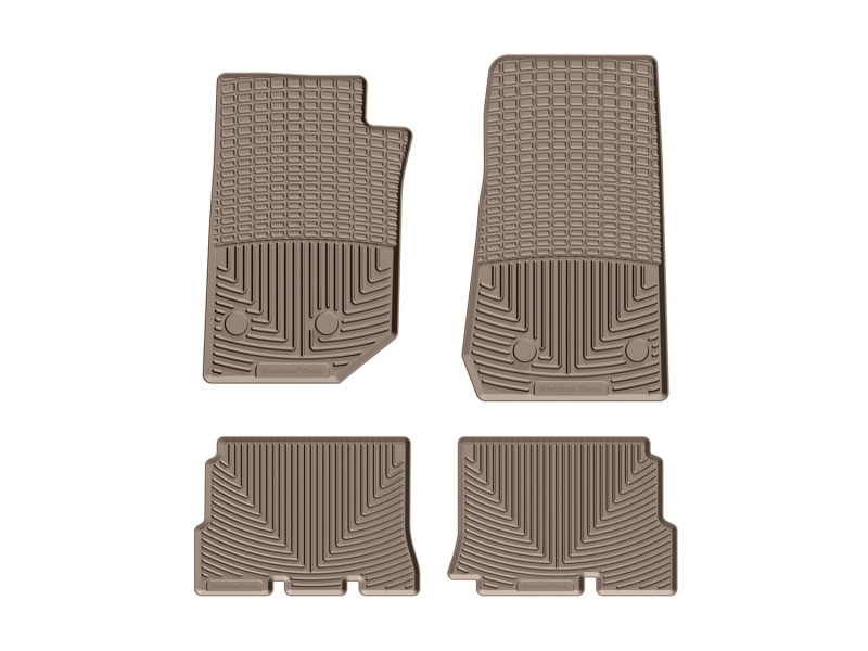 Picture of WeatherTech 14-16 Jeep Wrangler Unlimited Front & Rear Rubber Mats - Tan