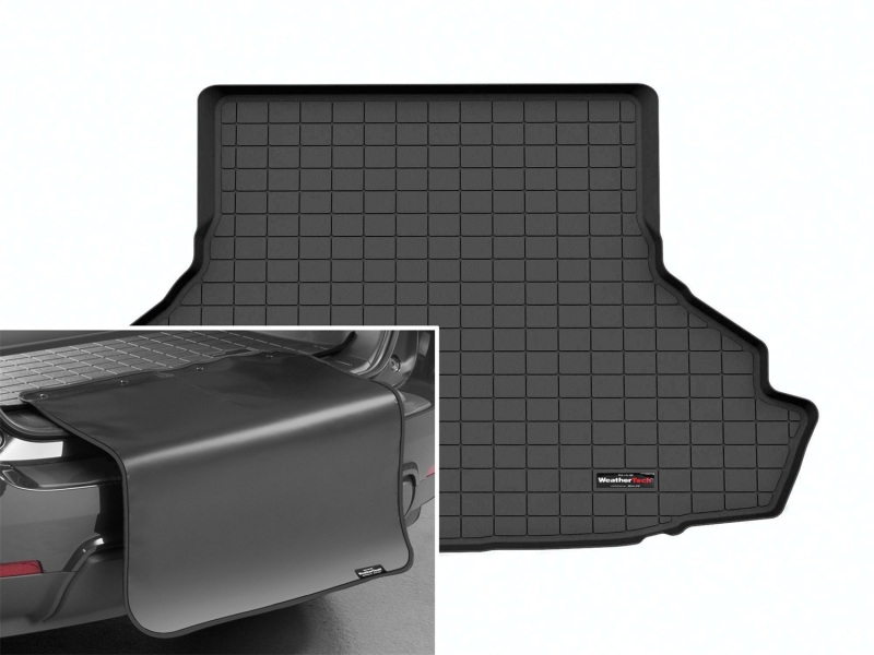 Picture of WeatherTech 2024 Ford Mustang Cargo Liner w/Bumper Protector - Black
