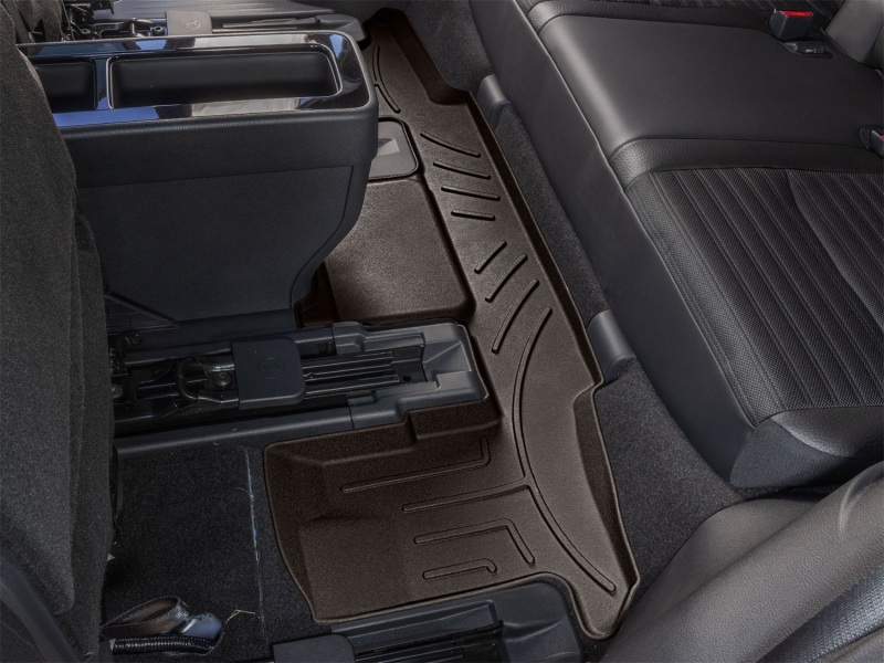 Picture of WeatherTech 22-24 Infiniti QX60 / 22-24 Nissan Pathfinder (Capt Chairs) Rear FloorLiner HP - Cocoa