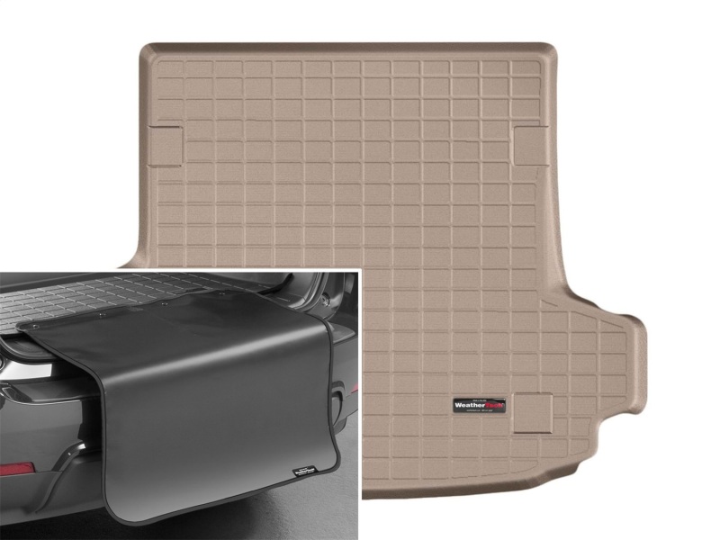 Picture of WeatherTech 14-19 BMW 3-Series Gran Turismo Cargo Liner w/Bumper Protector (Trim Req.) - Tan