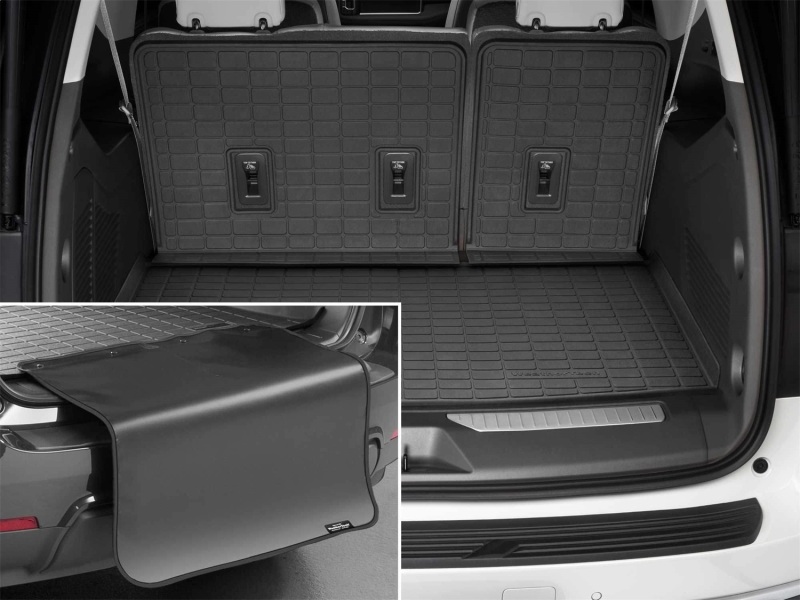 Picture of WeatherTech 2021 Chevrolet Suburban/GMC Yukon XL SeatBack Cargo Liners HP w/Bumper Protector - Black