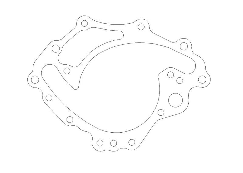 Picture of Cometic Ford 302/351W Windsor V8 .018in AFM Water Pump Cover Plate Gasket - SVO