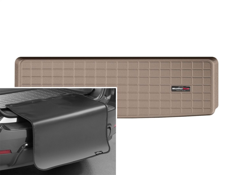 Picture of WeatherTech 15+ Cadillac Escalade/Chevy Tahoe/GMC Yukon Cargo Liner w/ Bumper Protector - Tan