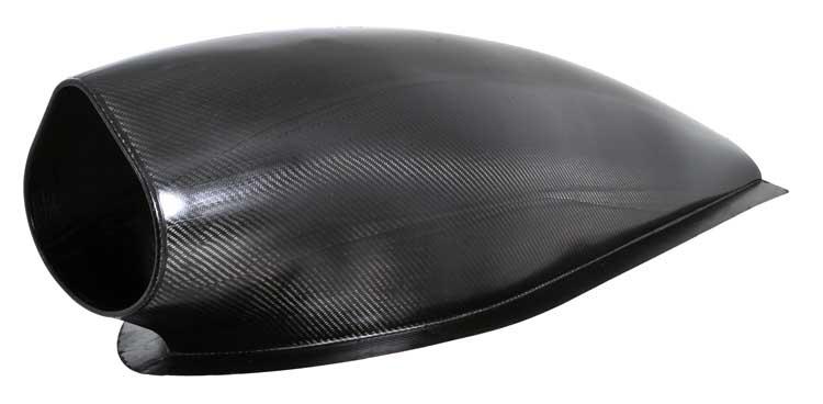 Picture of K&N Custom Racing Air Filter - Rectangular Carbon Fiber 4in Air Box w/ 2.75in Air Horn