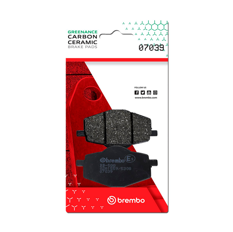 Picture of Brembo Mbk Flame/Yamaha Dt/Yamaha Tzr/Yamaha Xc/Yamaha Crypton Carbon Ceramic Brake Pad - Rear