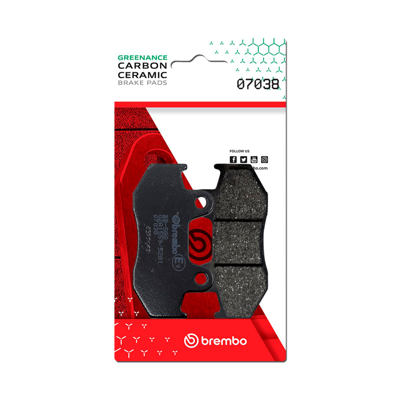Picture of Brembo Honda Ch/Honda Ses/Honda Ps/Honda Sh/Honda Lead Carbon Ceramic Brake Pad - Front