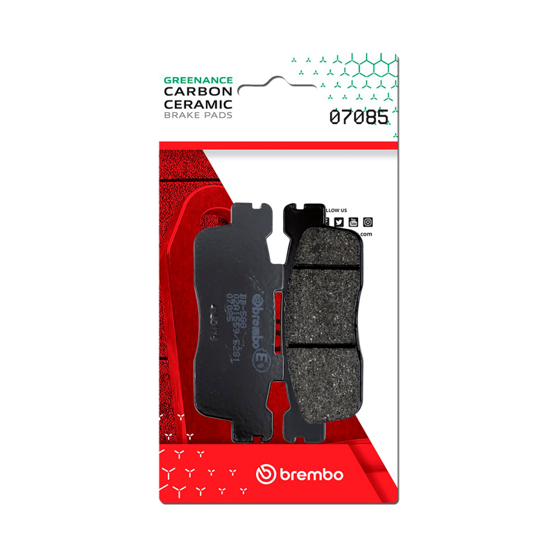 Picture of Brembo Kawasaki J/KYMCO Agility/KYMCO Downtown/KYMCO X-Town Carbon Ceramic Brake Pad - Rear