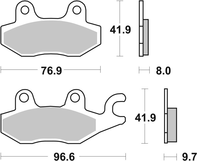 Picture of Brembo 99-01 Triumph Daytona 750cc Brake Pad - Rear