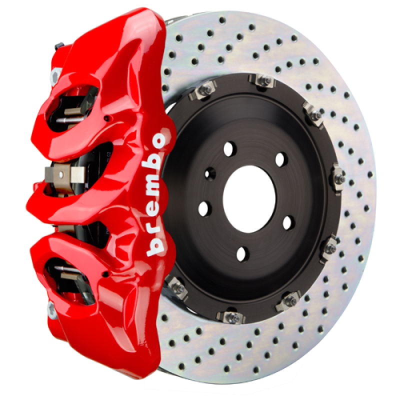 Picture of Brembo 24+ BMW M30i/530i xDrive Front GT BBK 6 Piston Cast 380x34 2pc Rotor Drilled - Red