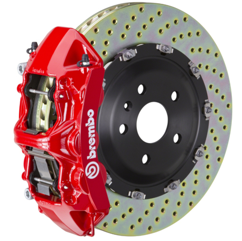 Picture of Brembo 24+ BMW M30i/i5 xDrive 40 Front GT BBK 6 Piston Cast 380x34 2pc Rotor Drilled - Red