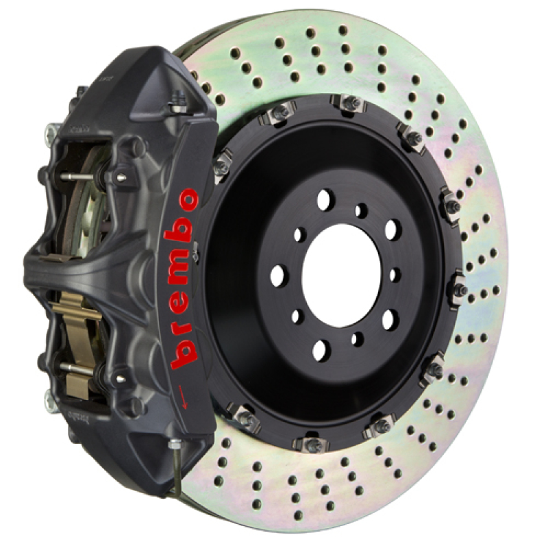 Picture of Brembo 25+ BMW X3 30/BMW X3 M50 xDrive Fr GT-S BBK 6 Pist Cast 405x34 2pc Rotor Drilled- Blk HA