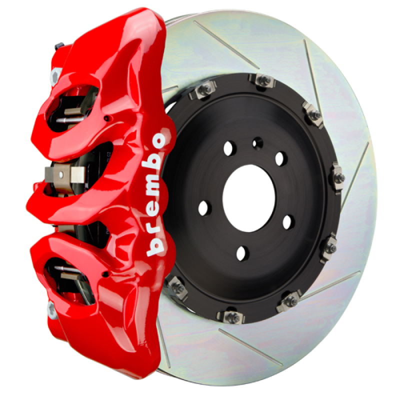 Picture of Brembo 25+ BMW X3 30 xDrive (G45) Front GT BBK 6 Piston Cast 380x34 2pc Rotor Slotted Type-1 - Red