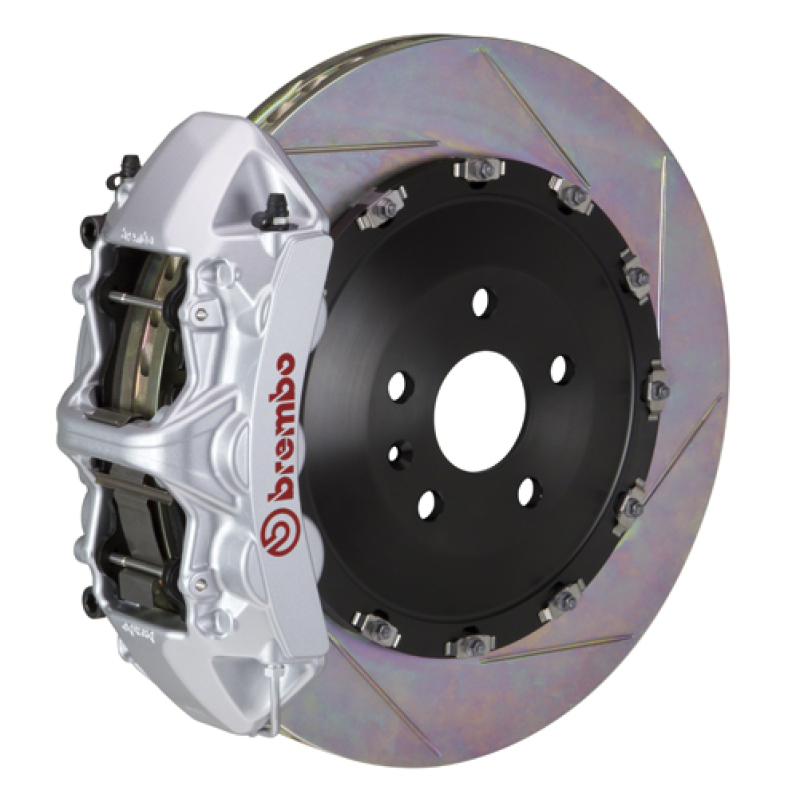 Picture of Brembo 24+ BMW M30i/530i xDrive/24+ 540i xDrive Fr GT BBK 6 Pist Cast 405x34 2pc Rotor Slt TY1- Sil