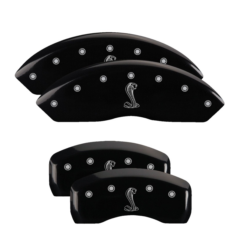 Picture of MGP 4 Caliper Covers Engraved Front & Rear Tiffany Snake Black finish silver ch