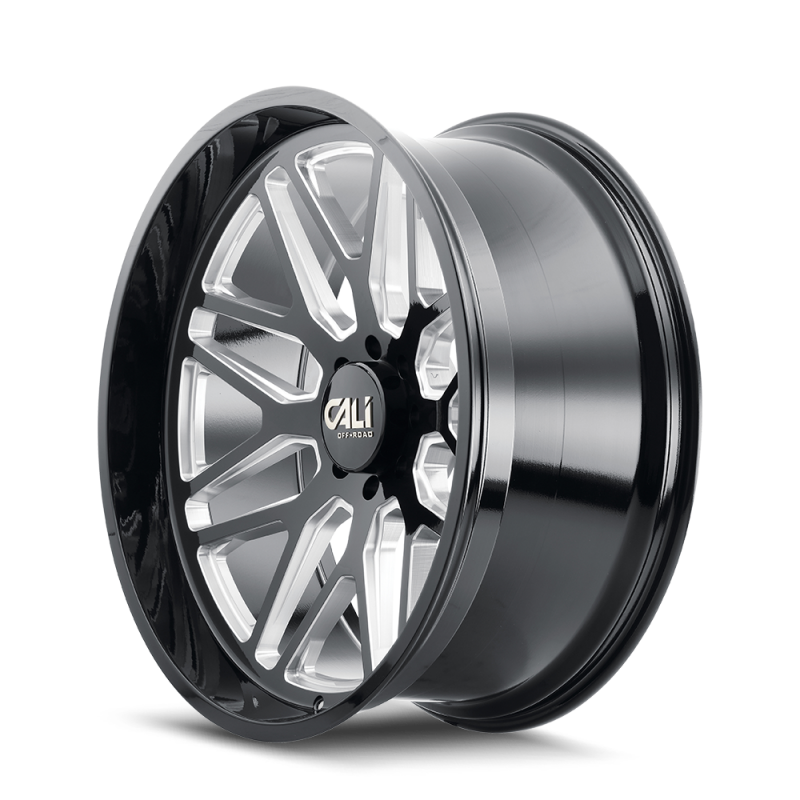 Picture of Cali Off-Road 9115 Invader 20x12 / 6x139.7 BP / -51mm Offset / 106.1mm Hub Gloss Black Milled Wheel