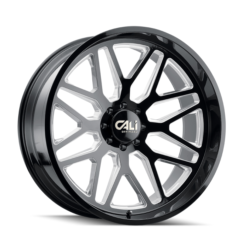 Picture of Cali Off-Road 9115 Invader 20x10 / 8x170 BP / -25mm Offset / 125.2mm Hub Gloss Black Milled Wheel