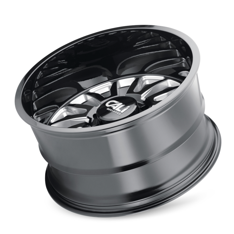 Picture of Cali Off-Road 9110 Summit 20x9 / 8x165.1 BP / 0mm Offset / 125.2mm Hub Gloss Black Milled Wheel