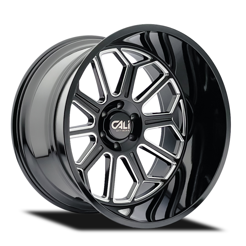 Picture of Cali Off-Road 9117 Auburn 20x9 / 6x139.7 BP / -12mm Offset / 106mm Hub Gloss Black Milled Wheel