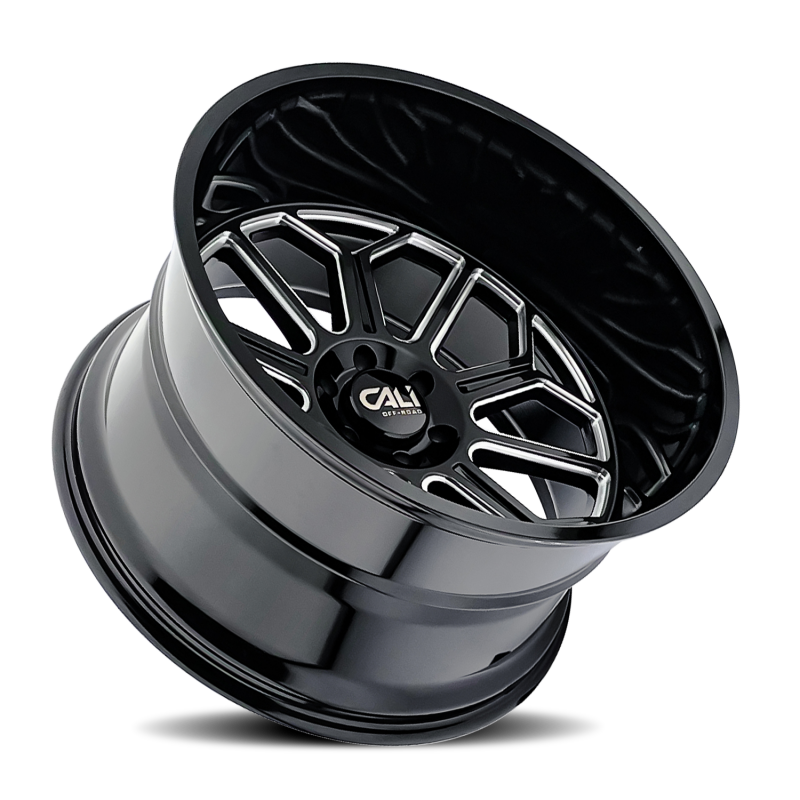 Picture of Cali Off-Road 9117 Auburn 20x9 / 6x139.7 BP / -12mm Offset / 106mm Hub Gloss Black Milled Wheel